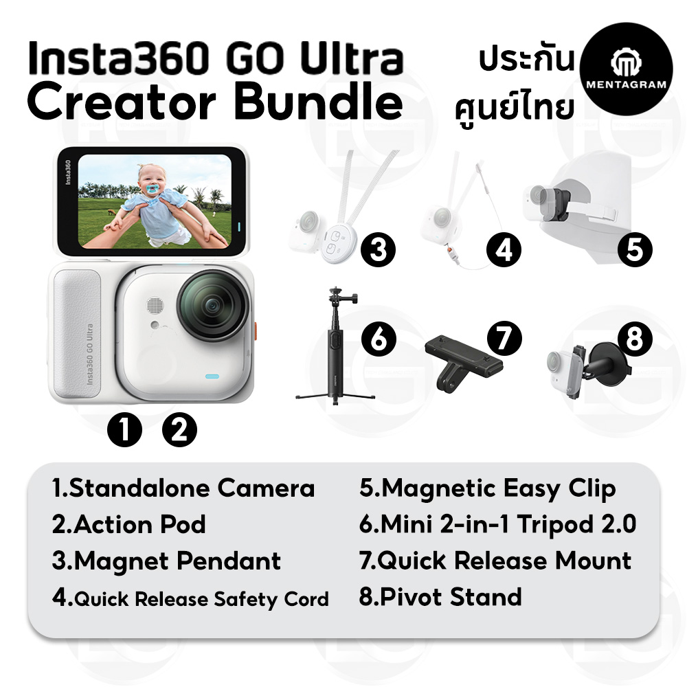 Insta 360 go ultra creator bundle in the box white